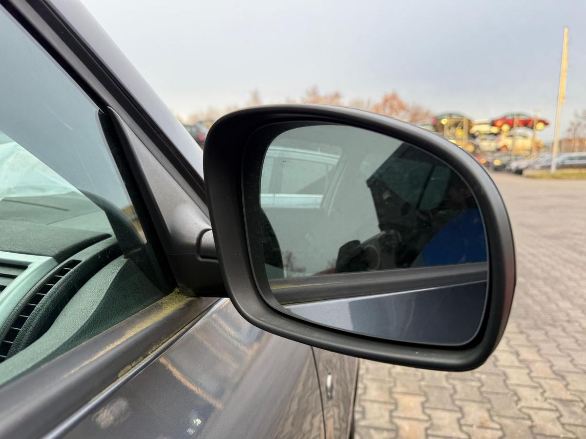 Skoda Fabia 2 5J original Au&szlig;enspiegel rechts elektrisch LF8J Anthrazitgrau BJ09